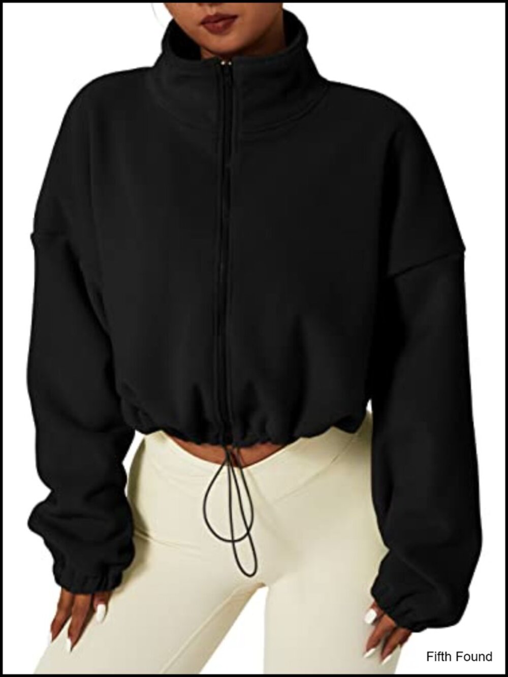 Fleece Crop Jacket Full Zip Stand Collar Sherpa Short Coat